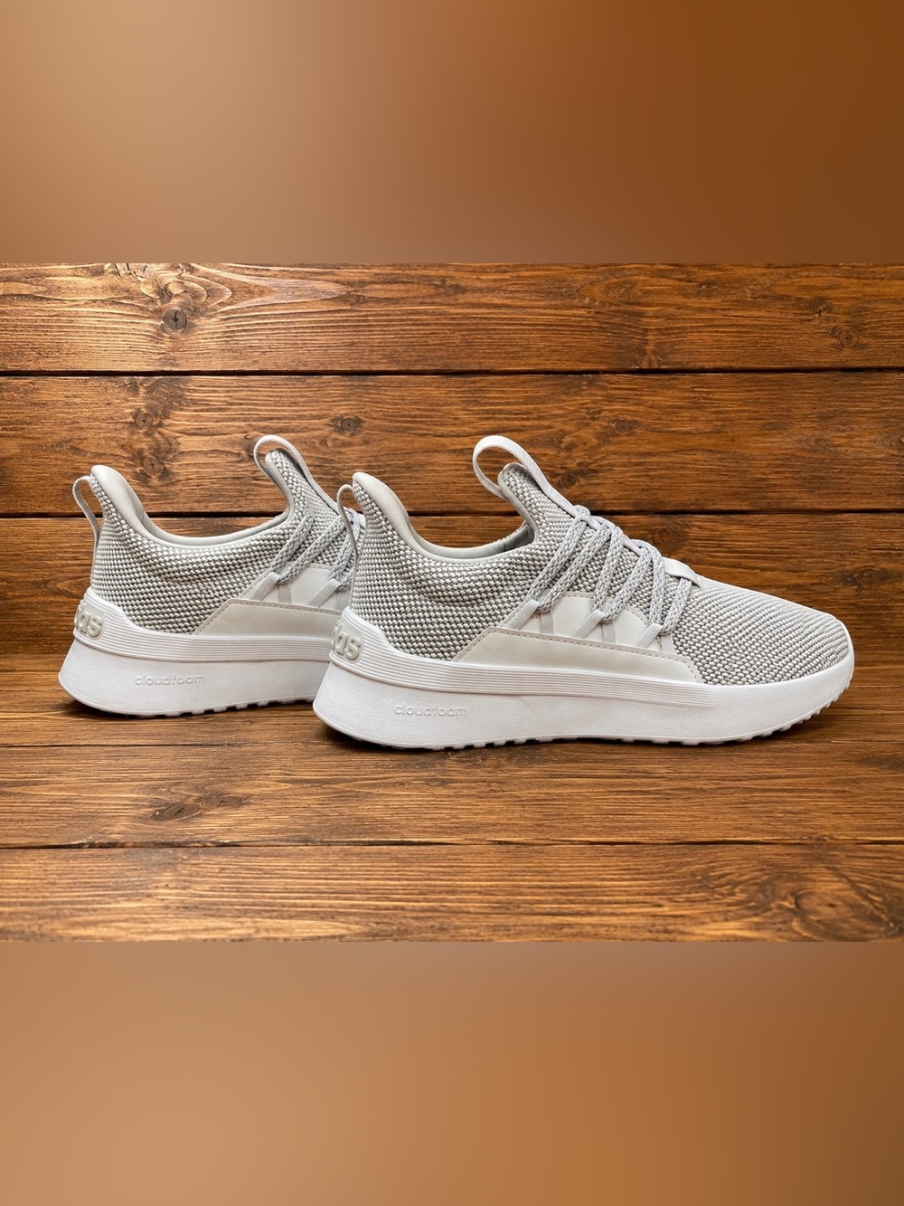 Adidas Cloudfoam Sneakers Men’s Size 8 – White/Light Gray – HP6466 – Lightweight